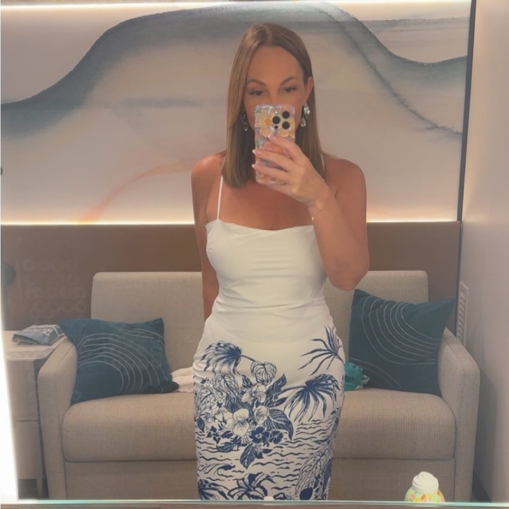 Seven Wonders (Runaway the Label) White and Blue Floral Dress